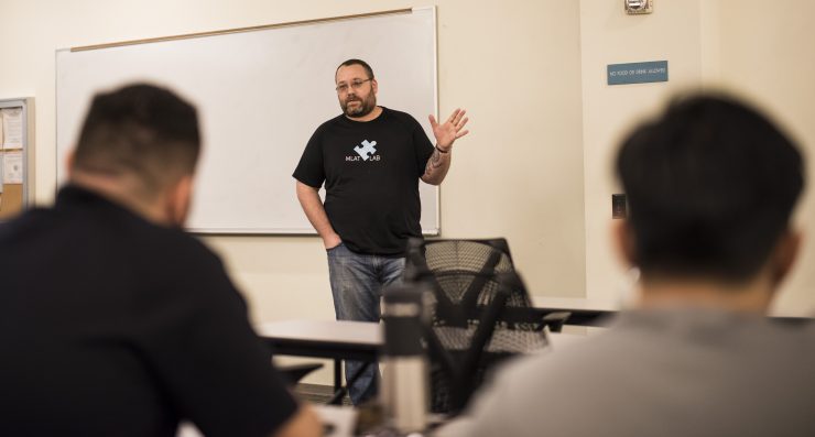 Erik Linstead teaches engineering students.