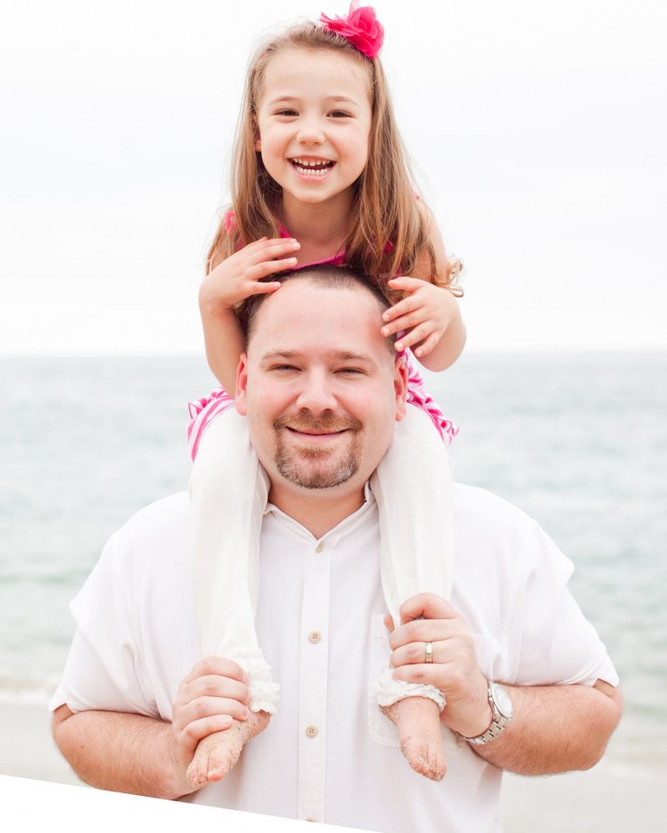 Erik Linstead with his daughter, Hannah.