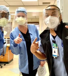 medical workers in face masks