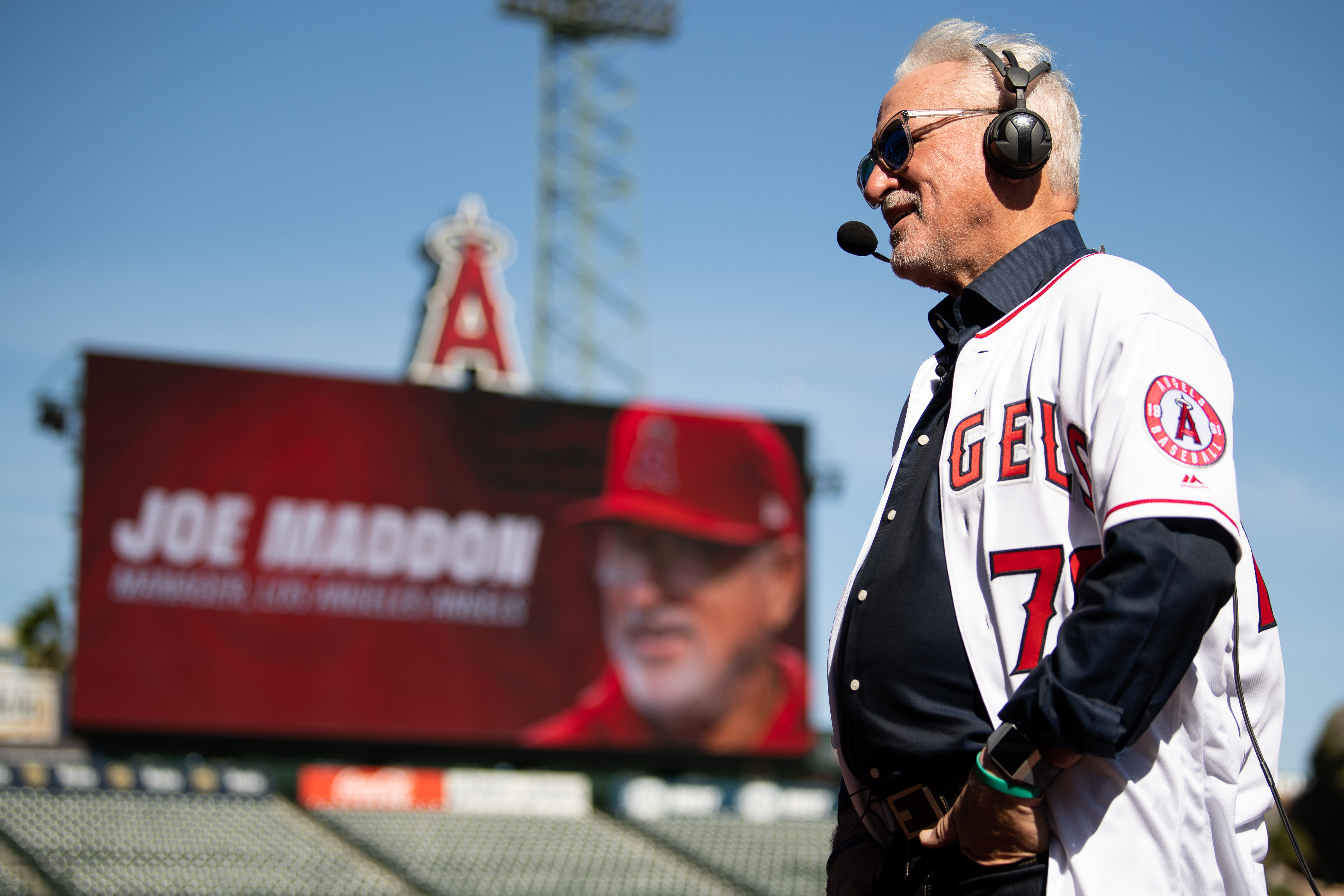 Man on baseball field