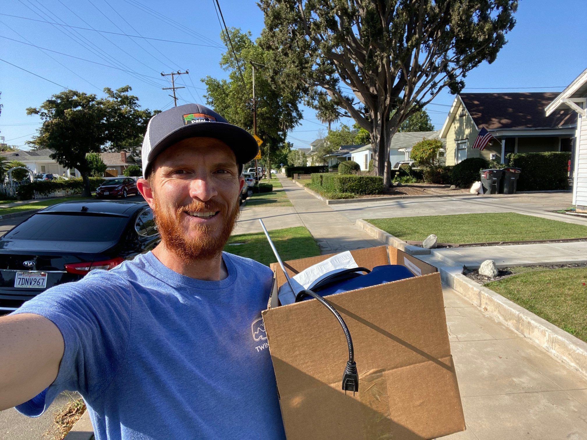 Chapman University Chemistry Professor delivering lab supplies to students