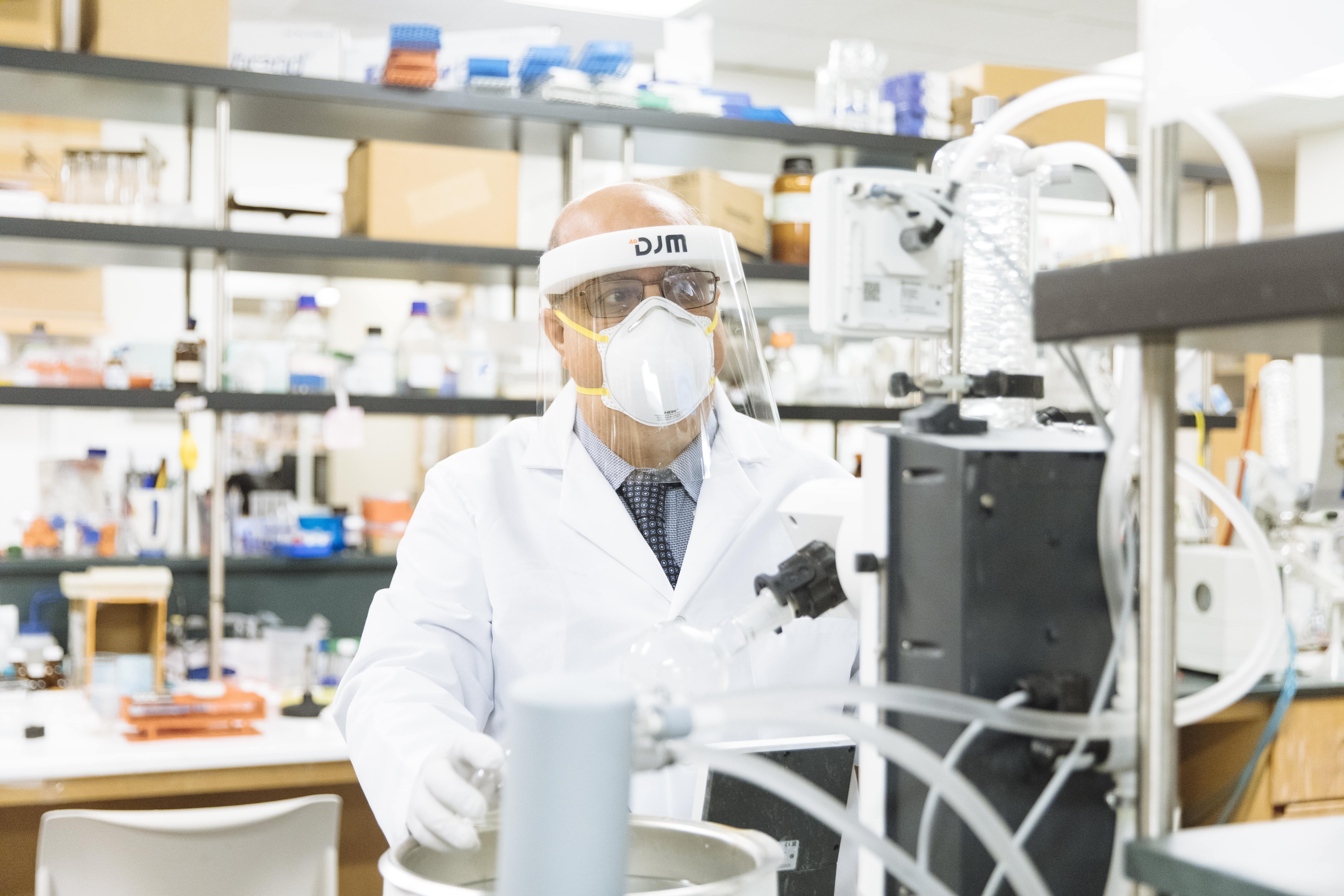 Dr. Parang in the lab