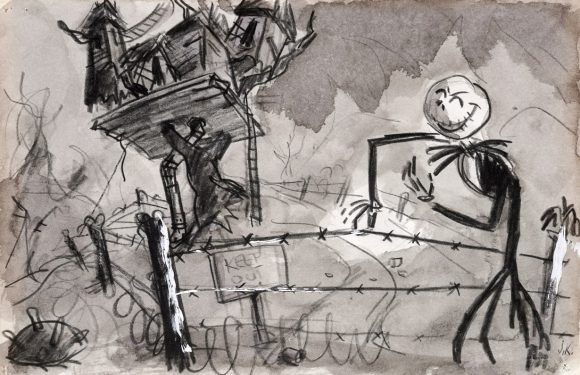 Original sketch from The Nightmare Before Christmas 