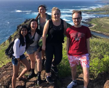 Student researchers in Hawaii