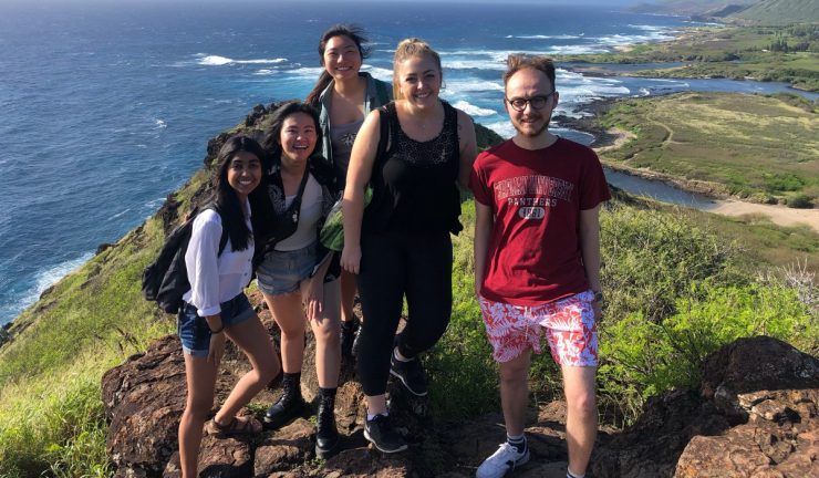 Student researchers in Hawaii