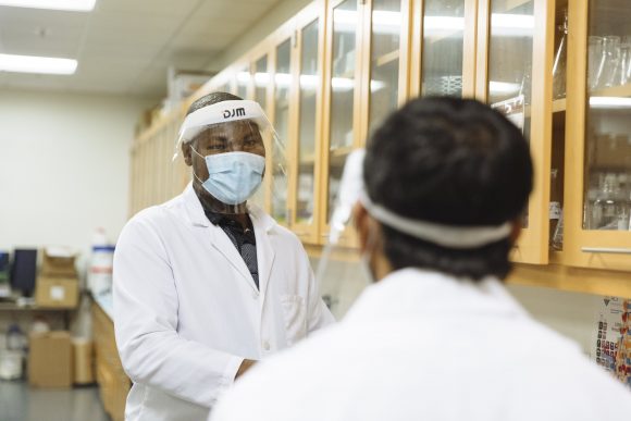 Researchers in a lab