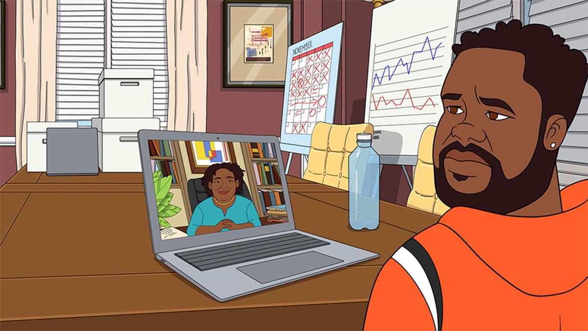 Animated image of Anthony Anderson as Dre in "Black-ish."