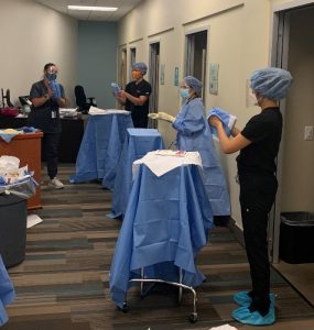 physician assistant students in PPE