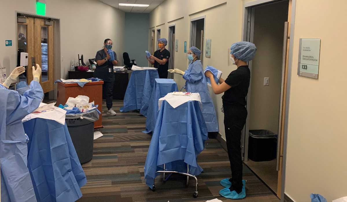 physician assistant students in PPE