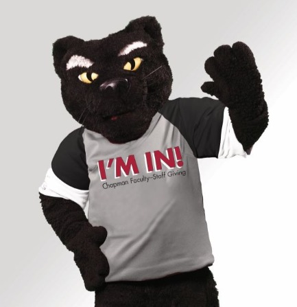 Pete the Panther wearing a t-shirt