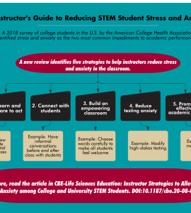 flowchart that shows an instructor's guide to reducing STEM student stress and anxiety