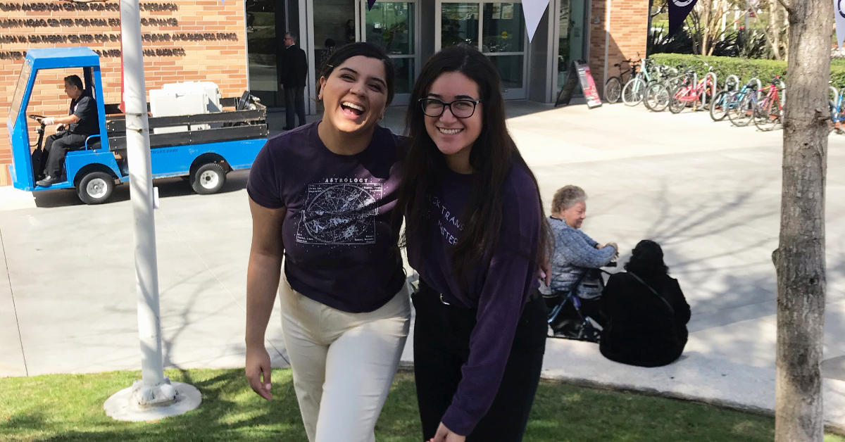 Naveena Chonkaria and Marisa Quezada at Chapman.