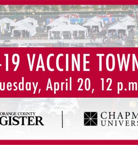 banner image with text, "Covid-19 Vaccine Town Hall"
