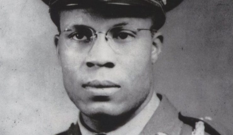 Major in World War II Oscar Mitchell in uniform.
