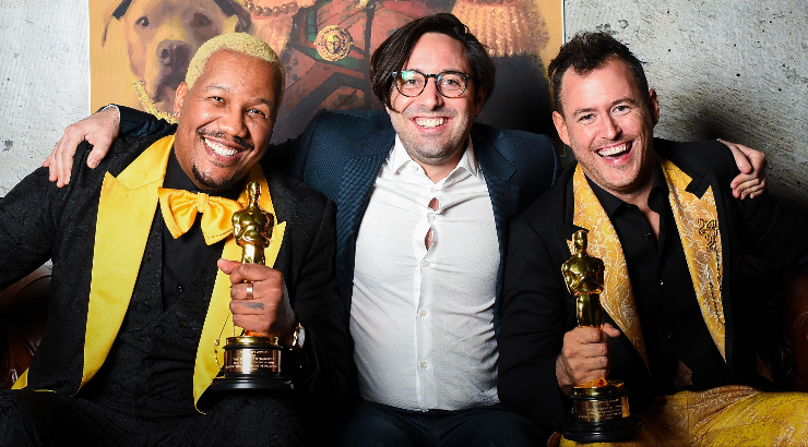 "Two Distant Strangers" trio with Oscars