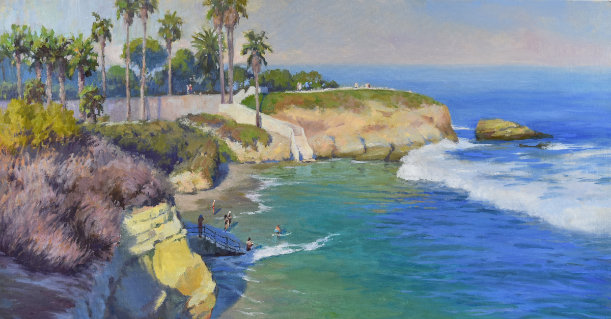 Oil painting of Laguna beach.