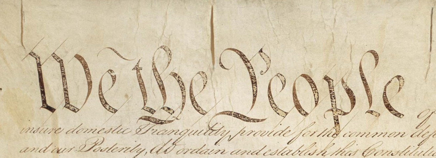 partial text "we the people" from u.s. constitution
