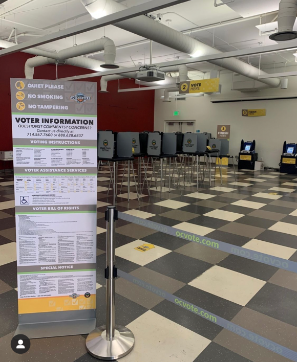 Vote Center at Chapman's Orange Campus.