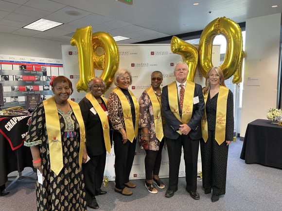 Alumni from the class of 1970 with 50 year club stoles