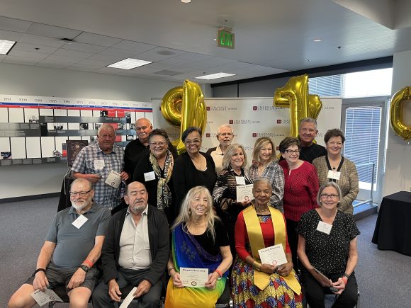 Alumni from the class of 1971 with 50 year club stoles