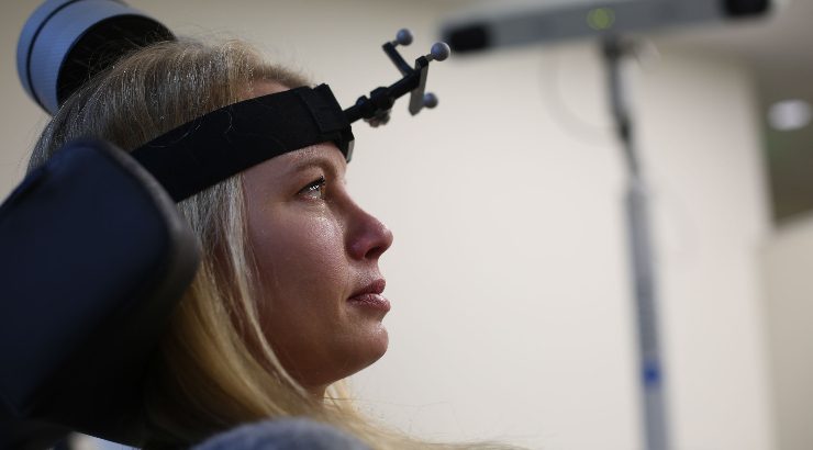 Among the research projects at Chapman University’s Brain Institute is one that uses noninvasive Transcranial Magnetic Stimulation (TMS) to study the sense of ownership of our actions.