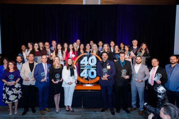 Group photo of 40 under 40 honorees.
