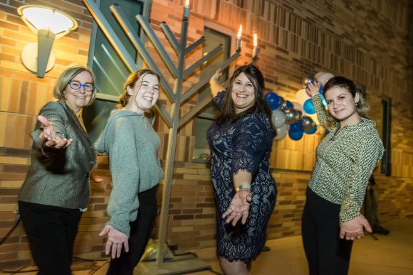 Menorah lighting at Fish Interfaith Center