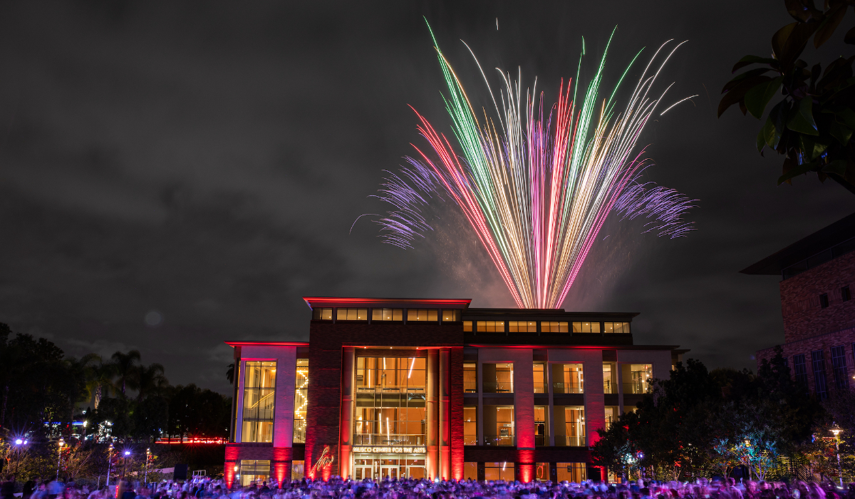 fireworks over musco center