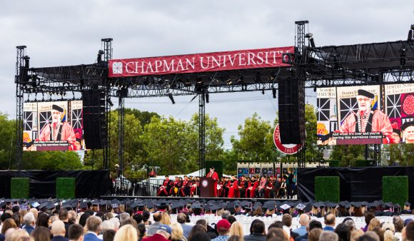 distant view of commencement stage