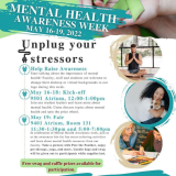 graphic flyer for mental health awareness week