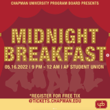midnight breakfast graphic flyer