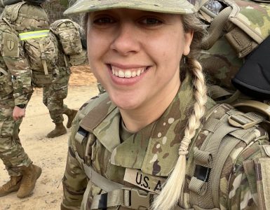 Chapman University 2021 alumna Captain Marlyss Maxham serves in the Army’s Judge Advocate General Corps (JAG).