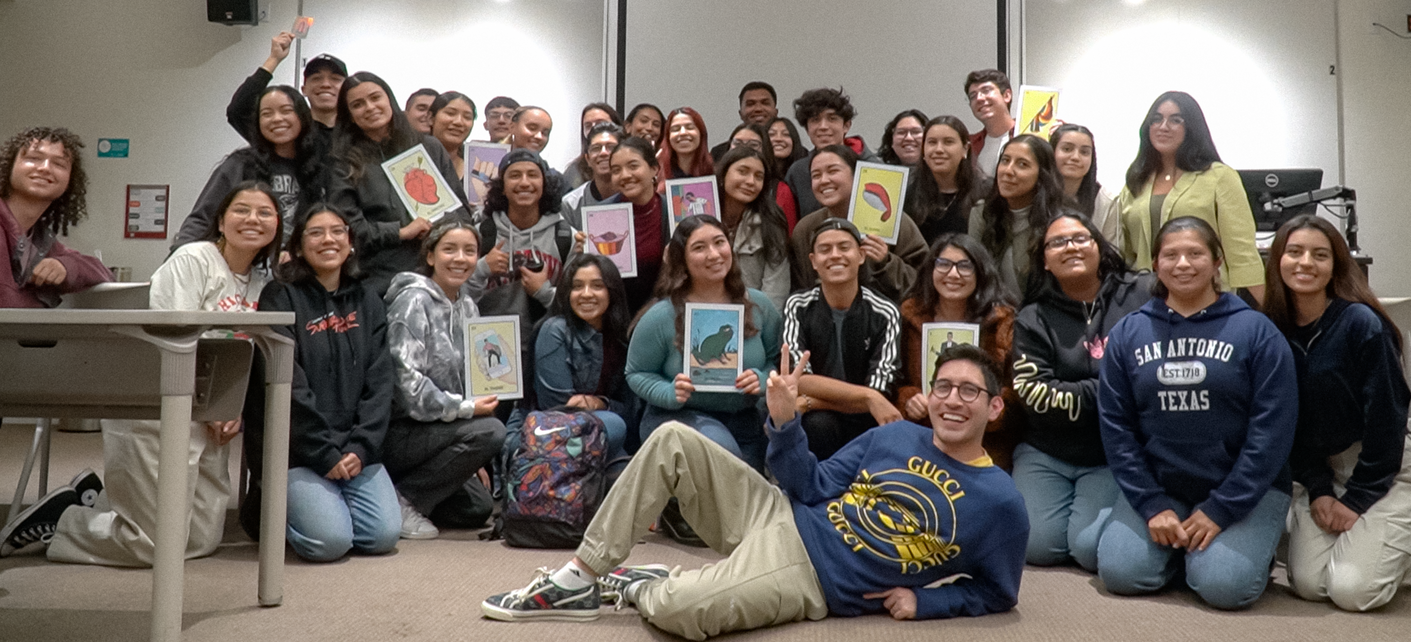 Mike Alfaro '10 poses with Latinx Club