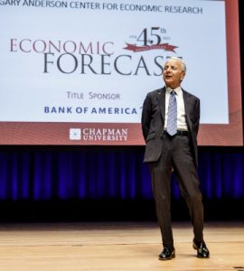 Chapman President Emeritus Jim Doti at Economic Forecast