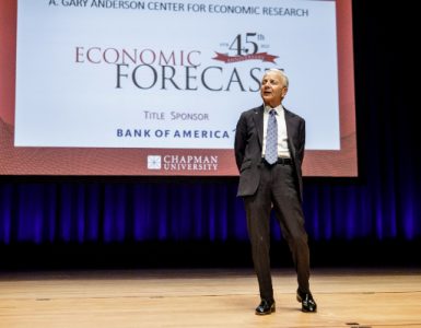 Chapman President Emeritus Jim Doti at Economic Forecast