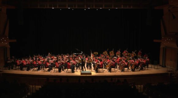 orchestra on stage