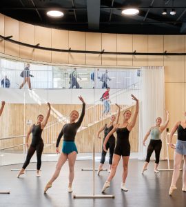 dancers practicing in new performance studio
