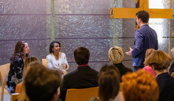 condoleezza rice speaking to an audience