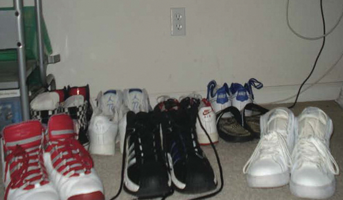 pairs of sneakers on ground