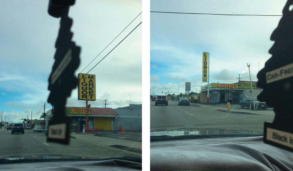 pair of photos of liquor stores