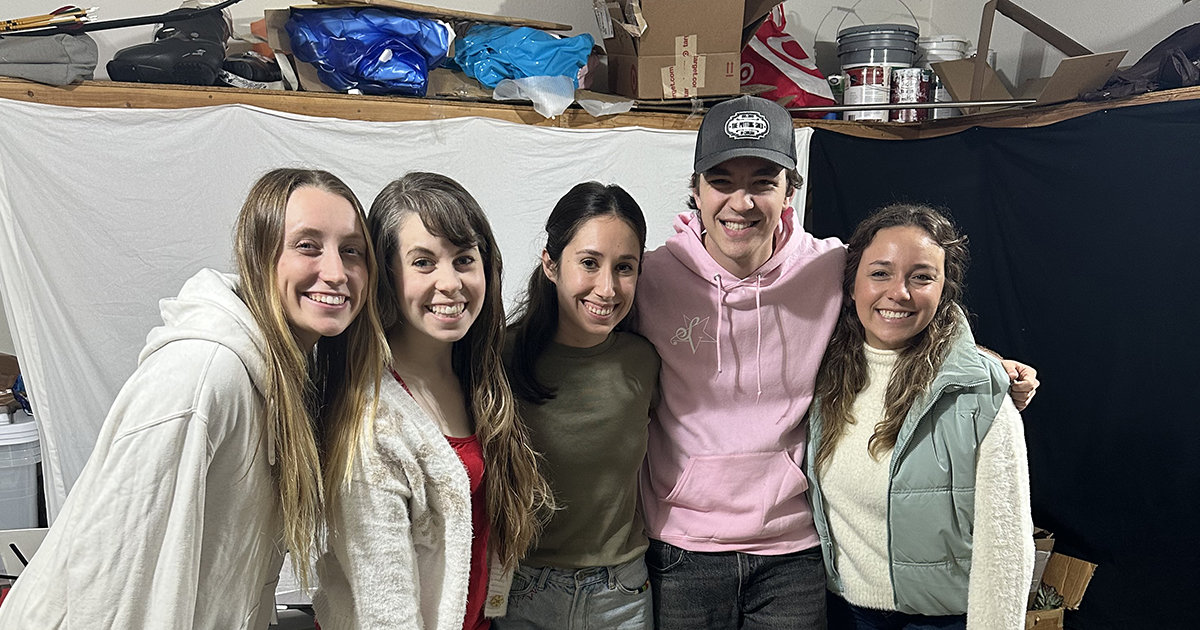 Gwyneth Casey '21 Bonnie King ’13 Monroe Roush ’17 Connor Low ’25, and Emily Cintron '20
