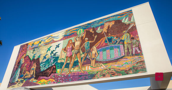 millard sheets mosaic on building