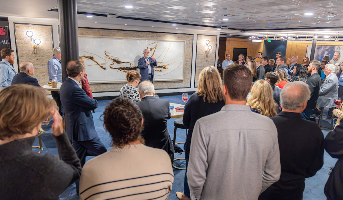 daniele struppa addresses audience