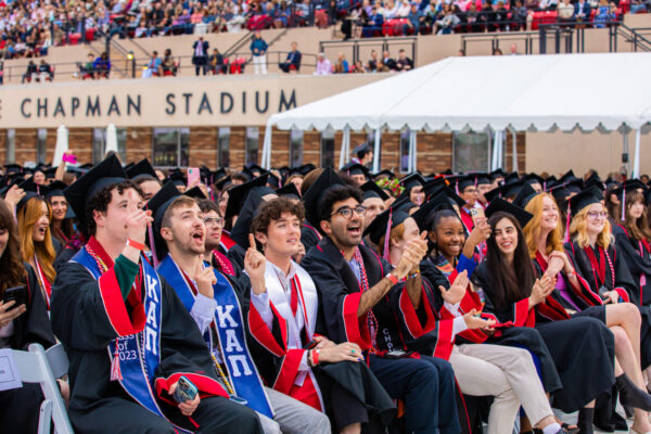graduating students in Ernie Chapman Stadium