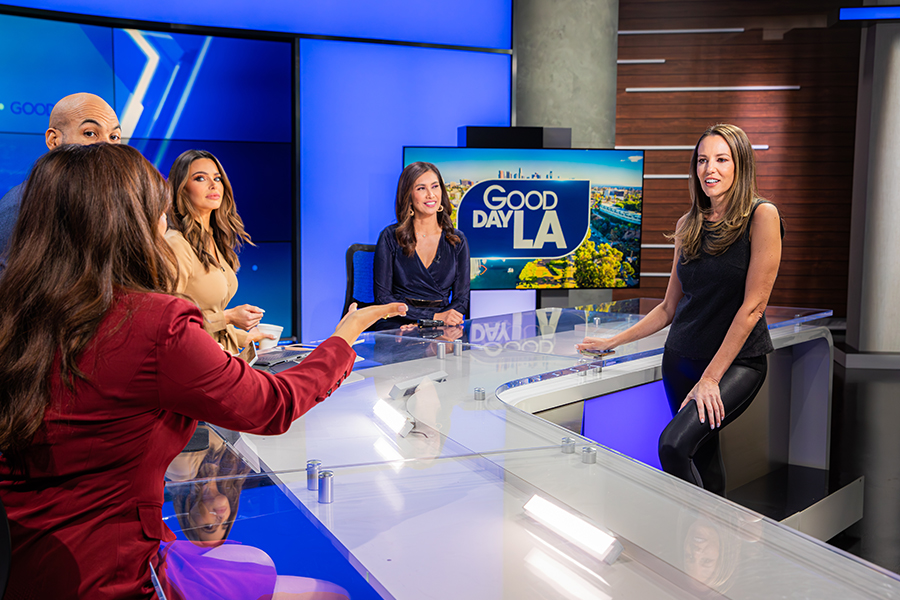 Michelle Pulfrey, far right, is executive producer of Good Day LA.