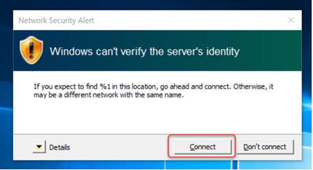 This screenshot shows that on Windows users need to select the Eduroam WiFi in settings and click on Connect in the center bottom of the screen to connect to the campus wireless network.