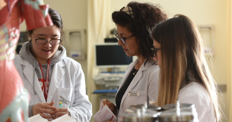 student pharmacists in the lab