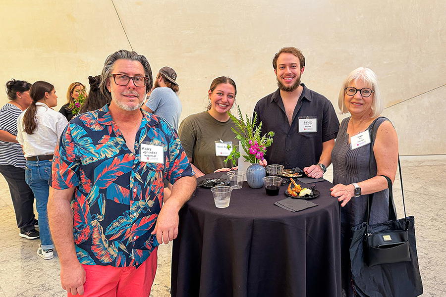 volunteers at reception