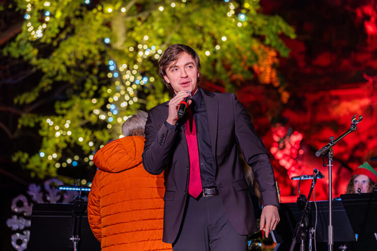 young man singing