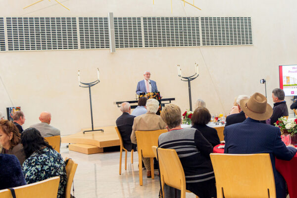 President Struppa speaking at the President's Circle Breakfast